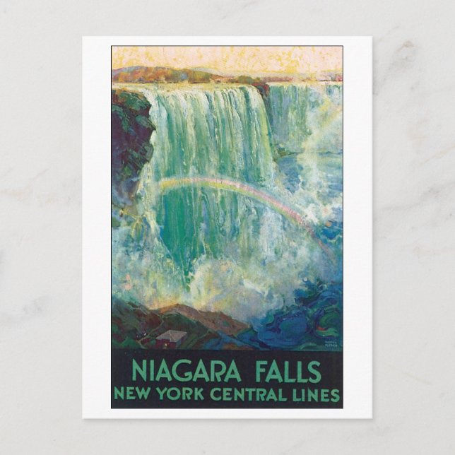 Postal Niagara Falls Vintage Travel Poster (Anverso)