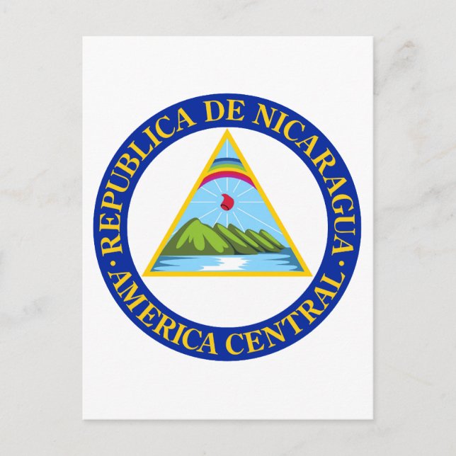 Postal NICARAGUA - bandera/emblema/escudo de armas/símbol (Anverso)