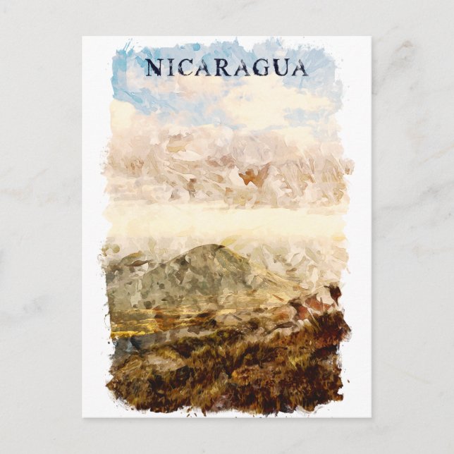 Postal Nicaragua: El paisaje acuático y el viaje (Anverso)