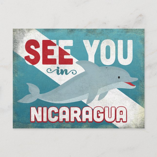 Postal Nicaragua: Viajes retro vintage (Anverso)