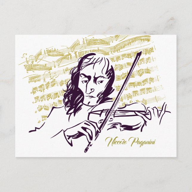 Postal Niccolo Paganini (Anverso)