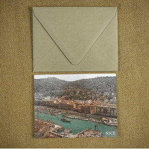 Postal Nice France Port Lympia Panorama View