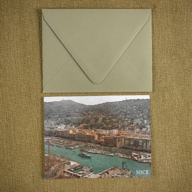 Postal Nice France Port Lympia Panorama View (nice france port lympia postcard)