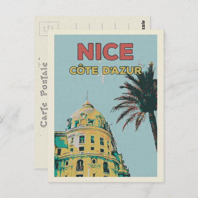 Postal Nice France Promenade des Anglais, hotel Negresco (Anverso / Reverso)