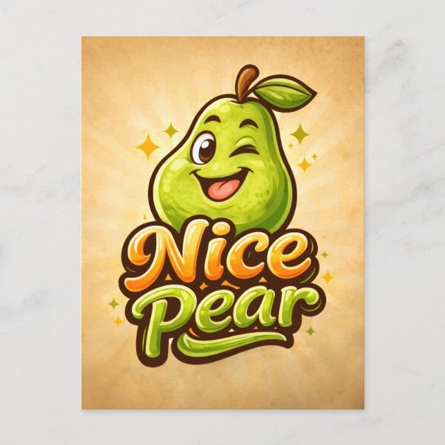 Postal Nice Pear - Feelin Fruity - Foodie Fiends (Anverso)