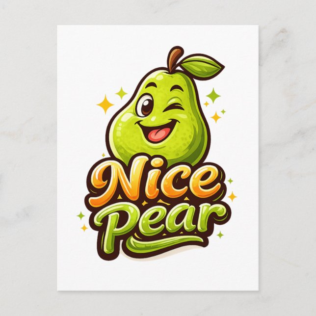 Postal Nice Pear - Feelin Fruity - Foodie Fiends (Anverso)