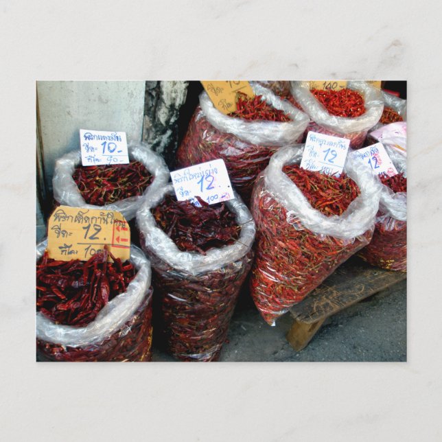 Postal Nicey Spicy, chilenas tailandesas (Anverso)