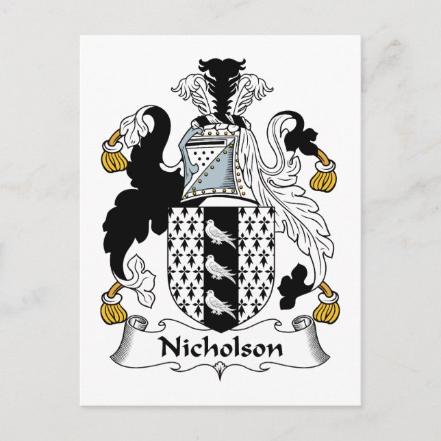 Postal Nicholson Family Crest (Anverso)