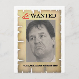 POSTAL NICK CLEGG NO SE QUIERE