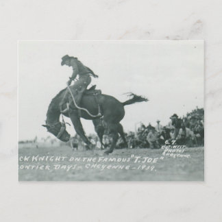 Postal Nick Knight montando en T. Joe en Cheyenne Frotier