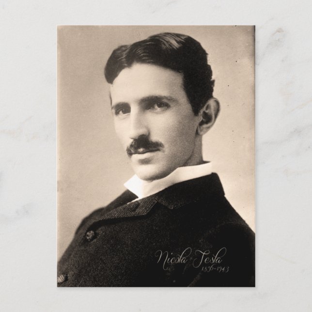 Postal Nicola Tesla Photo (Anverso)