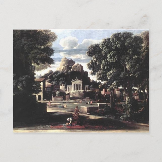 Postal Nicolas Poussin- Cenizas de la Focion (Anverso)