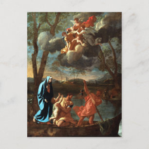 Postal Nicolas Poussin El Regreso de la Sagrada Familia