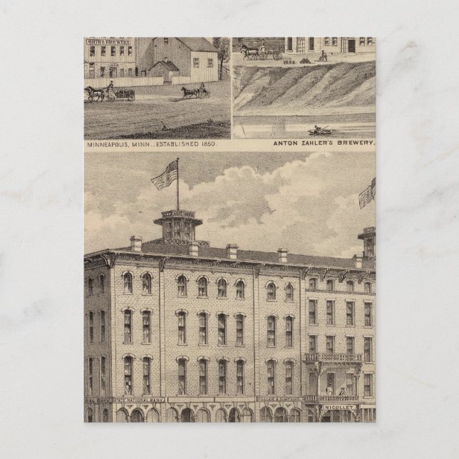 Postal Nicollet House, Cervecería de Orth, Minnesota (Anverso)