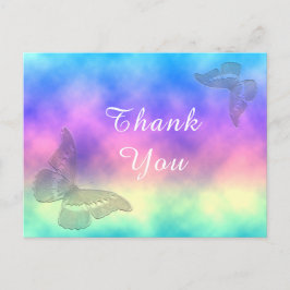 Postal [Niebla Arcoiris] Coloridas Mariposas Gracias