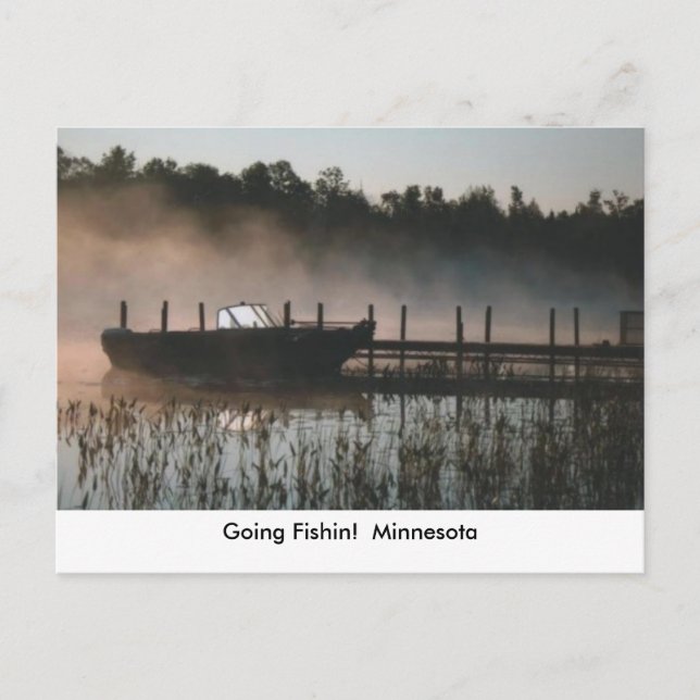 Postal niebla de pescadores, ¡Going Fishin! Minnesota (Anverso)