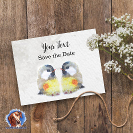 Postal Niedliche Kohlmeisen - Aquarell-Design |