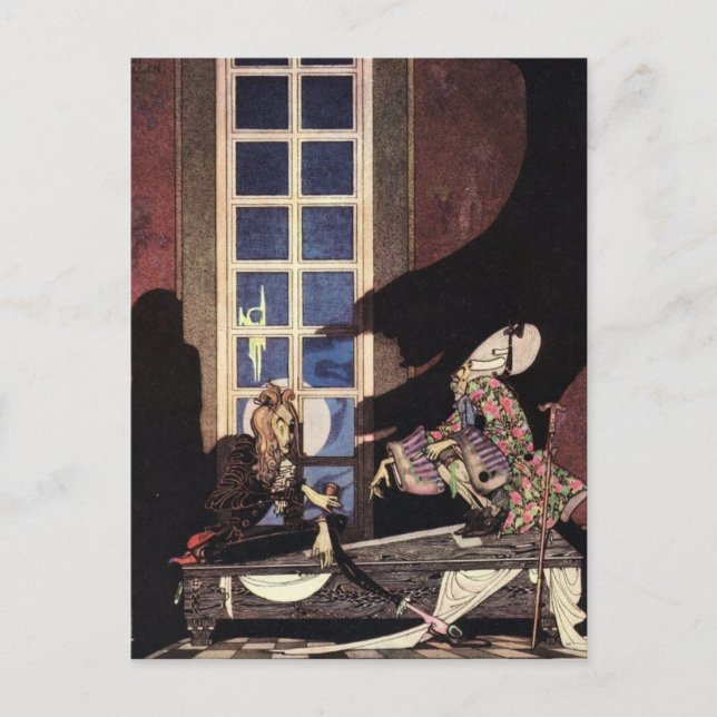 Postal Nielsen en polvo y crinolina (Anverso)