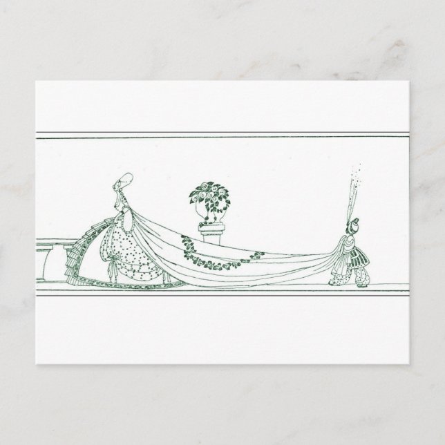 Postal Nielsen en polvo y crinolina (Anverso)