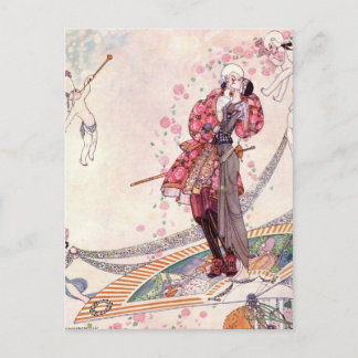 Postal Nielsen en polvo y crinolina