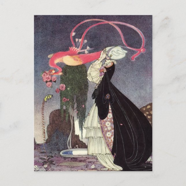 Postal Nielsen en polvo y crinolina (Anverso)