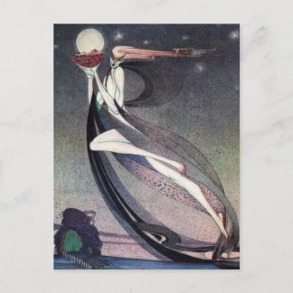 Postal Nielsen en polvo y crinolina