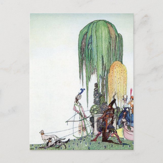 Postal Nielsen en polvo y crinolina (Anverso)