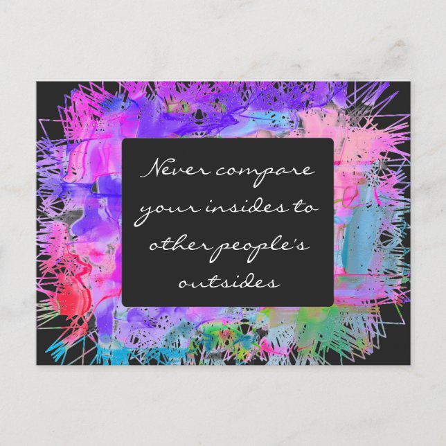 Postal Niemals vergleichen (Anverso)