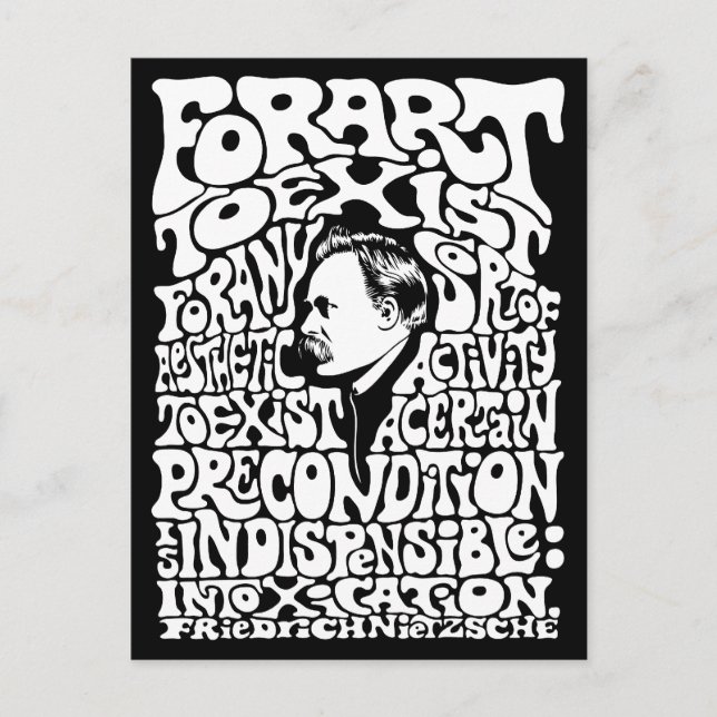 Postal Nietzsche - Arte (Anverso)