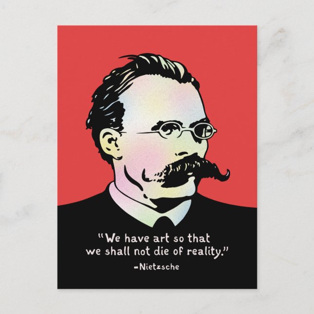Postal Nietzsche - Arte contra la realidad (Anverso)