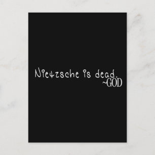 POSTAL NIETZSCHE ESTÁ MUERTO - DIOS