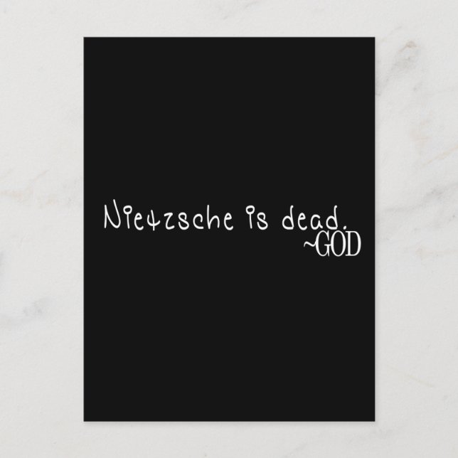 POSTAL NIETZSCHE ESTÁ MUERTO - DIOS (Anverso)