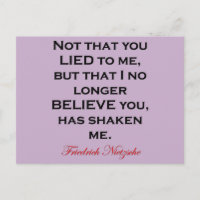 Nietzsche No Me Mentiste Cita