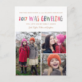 Postal Nieuwjaar | 2017 fue Geweldig | 3 Foto Briefkaart