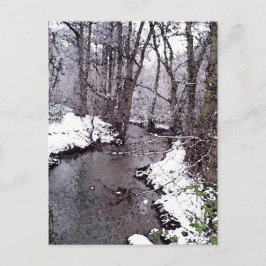 Postal Nieve a lo largo del río