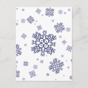 Postal Nieve azul
