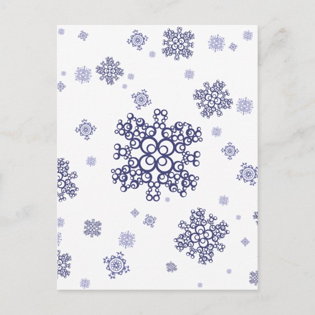 Postal Nieve azul (Anverso)