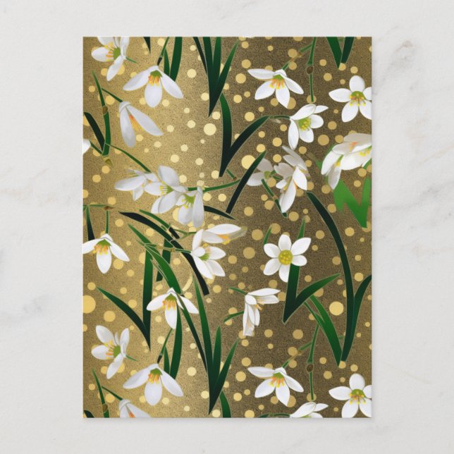 Postal Nieve Chiyogami (Anverso)