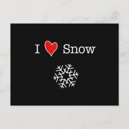 Postal Nieve (corazón)