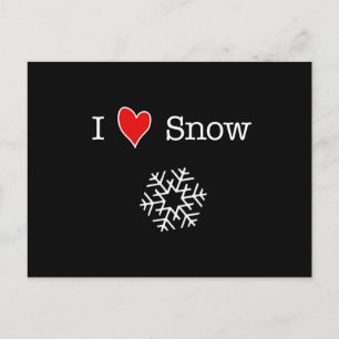 Postal Nieve (corazón)