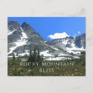 Postal Nieve coronada por Rocky Mountains