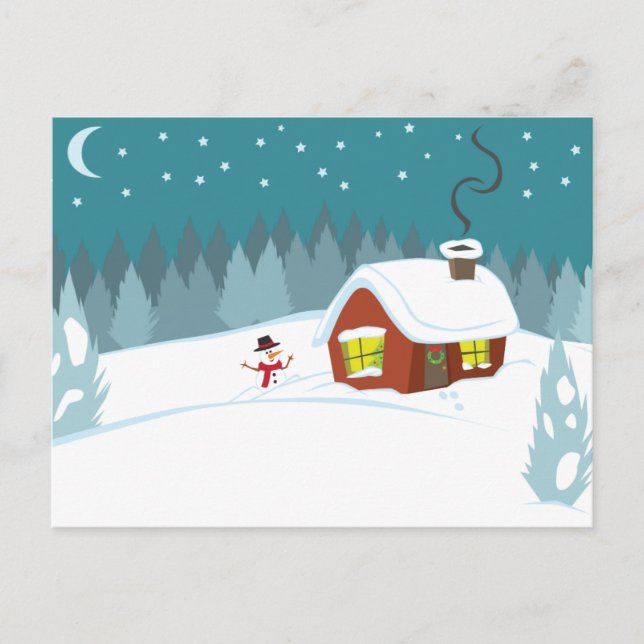 Postal Nieve de invierno (Anverso)