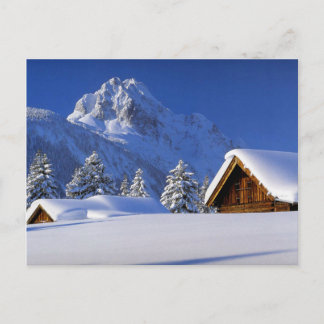 Postal Nieve de invierno de las montañas