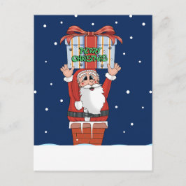 Postal Nieve de invierno de los Navidades de Santa Claus