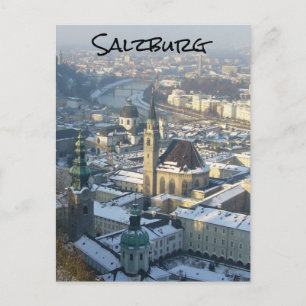 Postal nieve de invierno de salzburgo