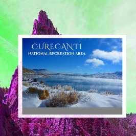 Postal Nieve de invierno en Blue Mesa Reservoir, Curecant