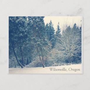 Postal Nieve de invierno en Wilsonville, Oregón