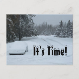 Postal Nieve del almacenamiento del invierno que ara los