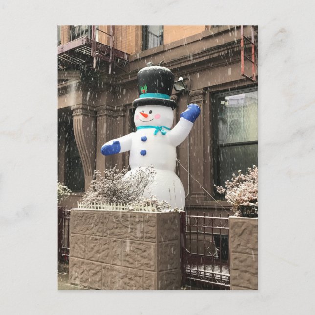 Postal Nieve del Upper West Side del Snowman New York Cit (Anverso)