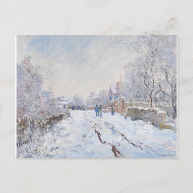 Postal Nieve en Argentina por Claude Monet (Anverso)